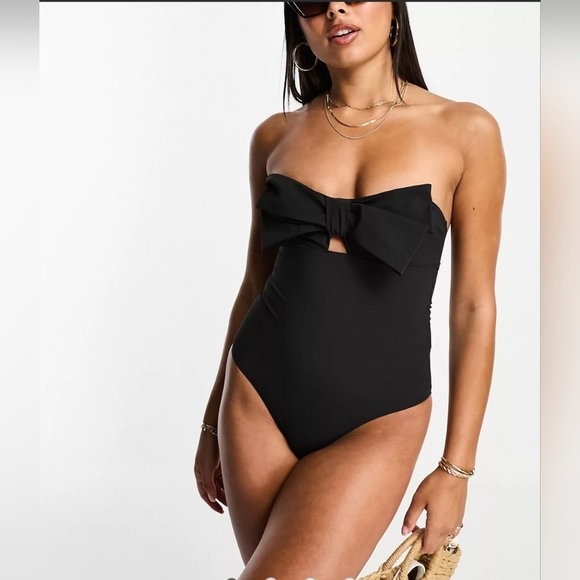 Tobi Other - Tobi halter one piece swimsuit with big bow